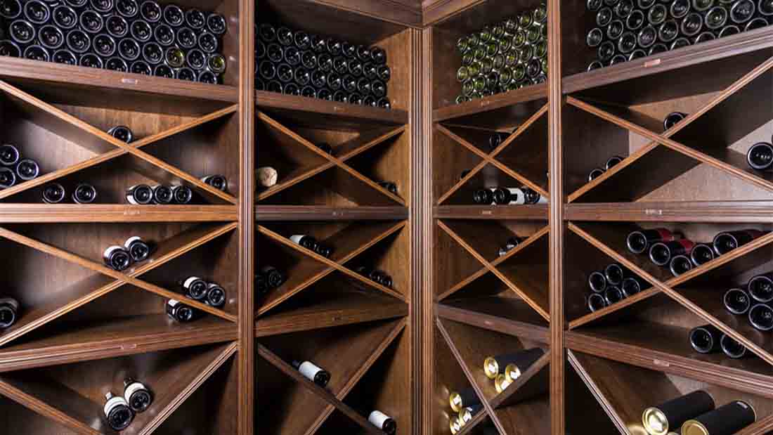 staining and finishing wine cellar racks
